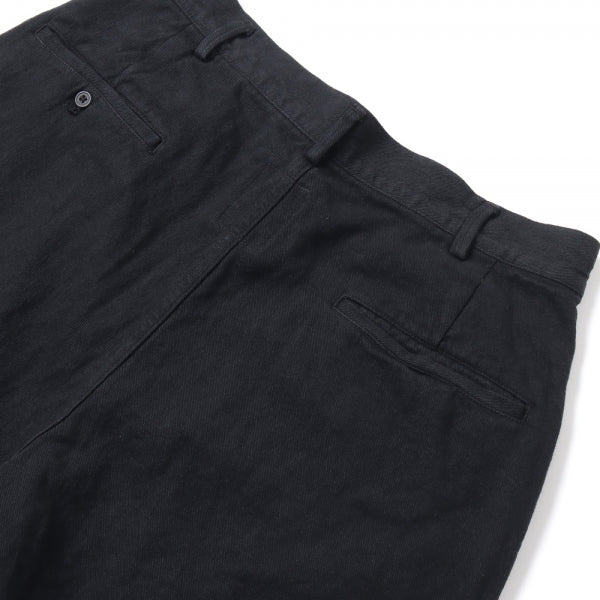 ARTISAN TUCK SHORTS LINEN COTTON TWILL HAND DYED