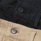 ARTISAN TUCK SHORTS LINEN COTTON TWILL HAND DYED