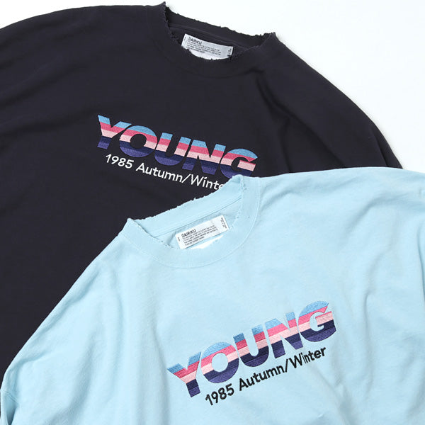 【DAIRIKU/ダイリク】”YOUNG” Embroidery Tee