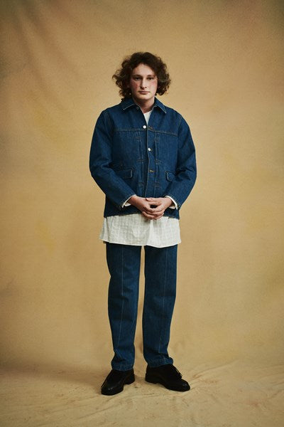 Denim Straight Trousers