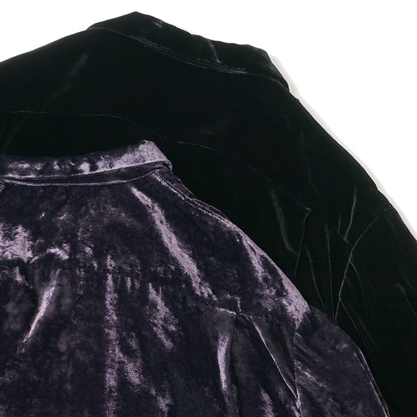 VELVET OPEN COLLAR SHIRT