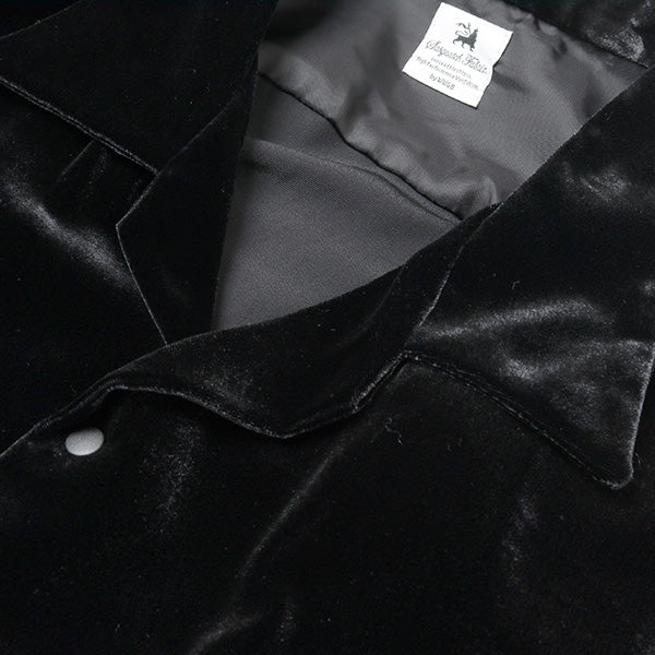 VELVET OPEN COLLAR SHIRT