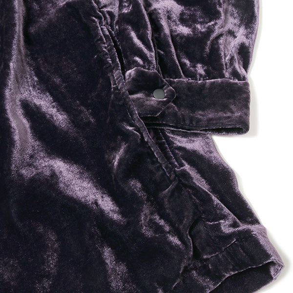 VELVET OPEN COLLAR SHIRT