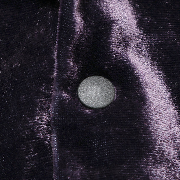 VELVET OPEN COLLAR SHIRT
