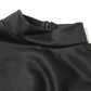 JERSEY PUFFY LONG SLEEVE HIGH NECK TOP