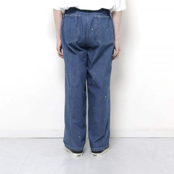 M-35 PAINTED PANTS 10ozORGANIC COTTON INDIGO DENIM