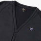 V Neck Cardigan - PE/C Lined Fleece