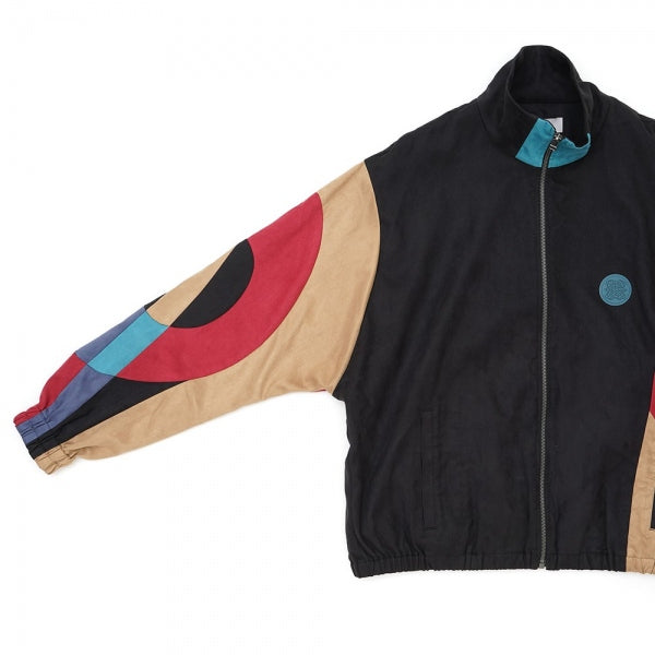 PATCHWORK FAUX SUEDE JACKET