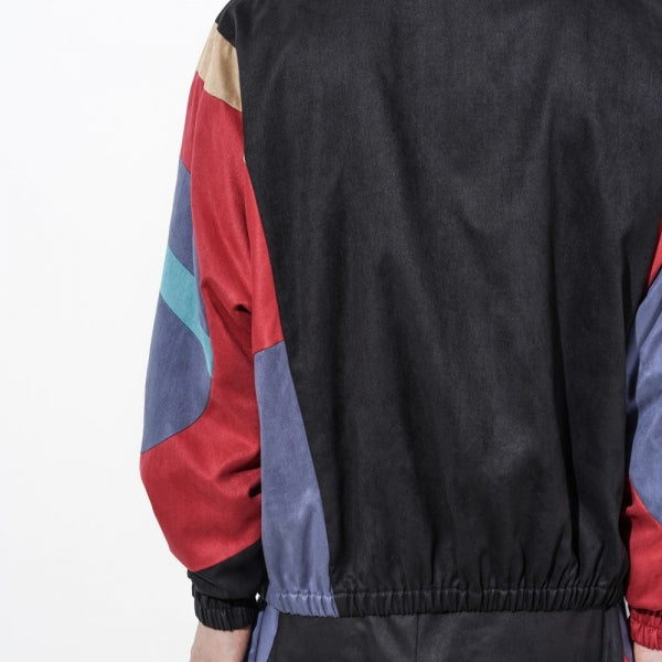 PATCHWORK FAUX SUEDE JACKET