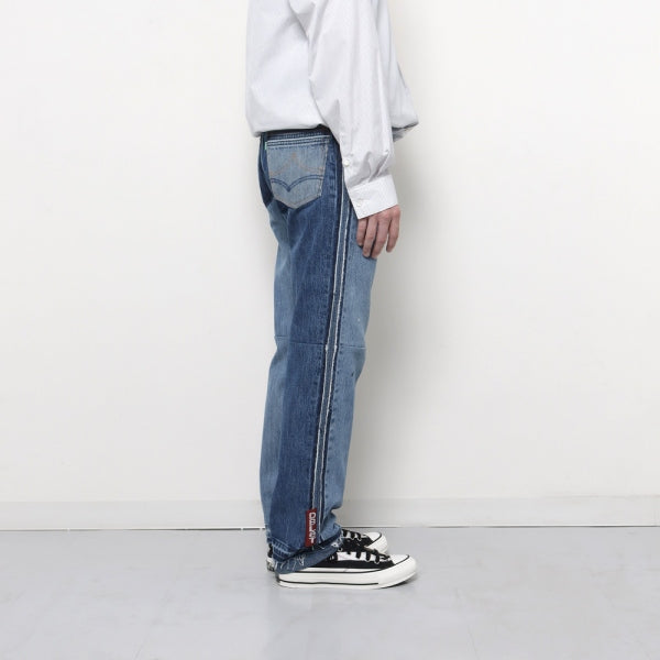 QUARTER DENIM UPCYCLE STRAIGHT PANTS (M Size)