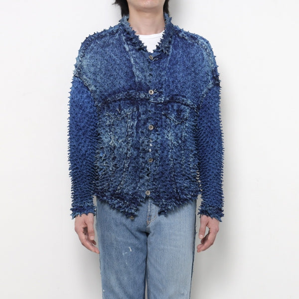 SHIBORI PHOTO PRINT DENIM JACKET