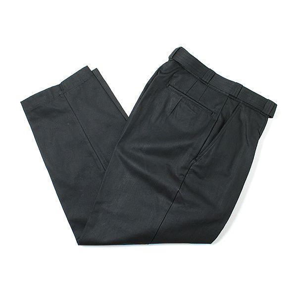FRONT PLEATS CLASSIC FIT ORGANIC COTTON GABERDINE