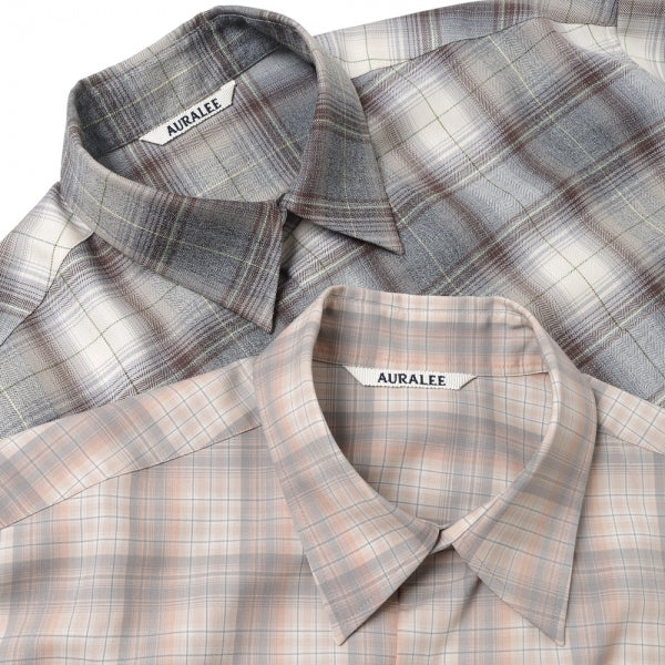 SUPER LIGHT WOOL CHECK SHIRTS