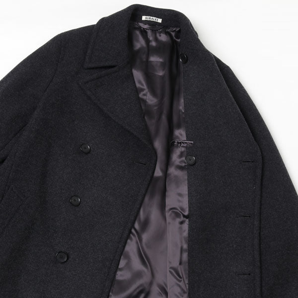 LIGHT MELTON DOUBLE-BREASTED COAT (A20AC01LM) | AURALEE 