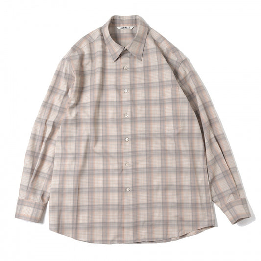 SUPER LIGHT WOOL CHECK SHIRTS