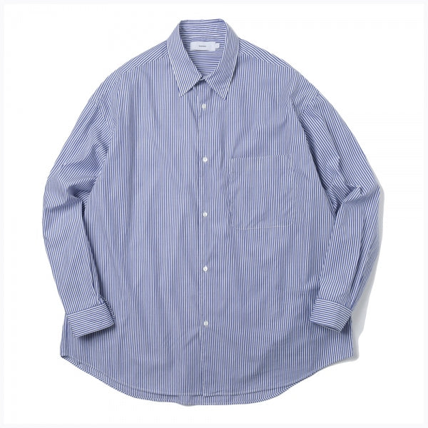 Broad Stripe L/S Oversized Regular Collar Shirt