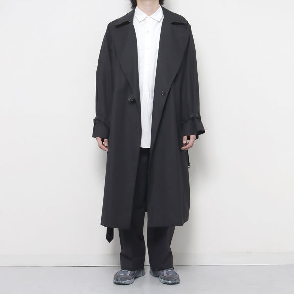 Gabardine Double Belt Trench Coat