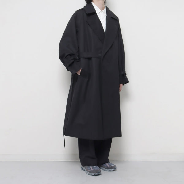 Gabardine Double Belt Trench Coat