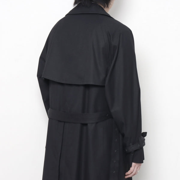 Gabardine Double Belt Trench Coat