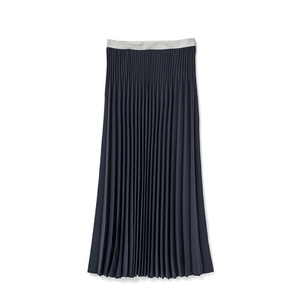 Satin Long Pleats Skirt