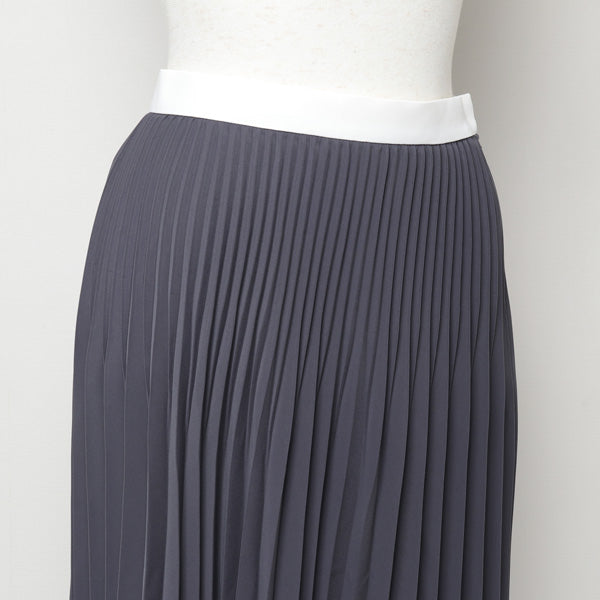 Satin Long Pleats Skirt