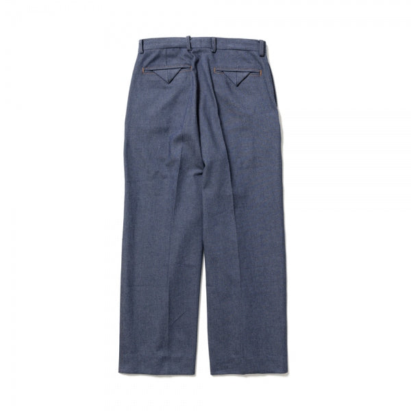 DENIM PIPED STEM SLACKS