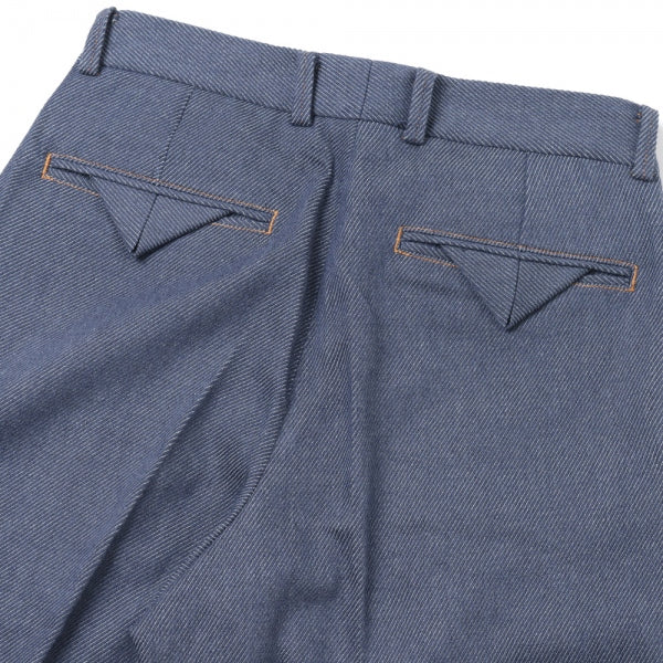 DENIM PIPED STEM SLACKS