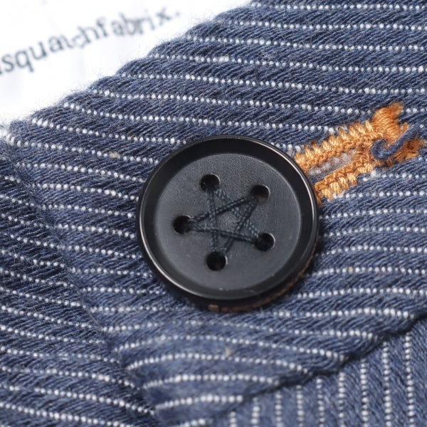DENIM PIPED STEM SLACKS