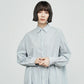 Broad Stripe Regular Oversized Shirt Dress