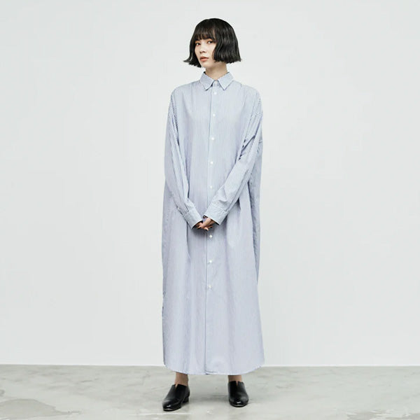 Broad Stripe Regular Oversized Shirt Dress