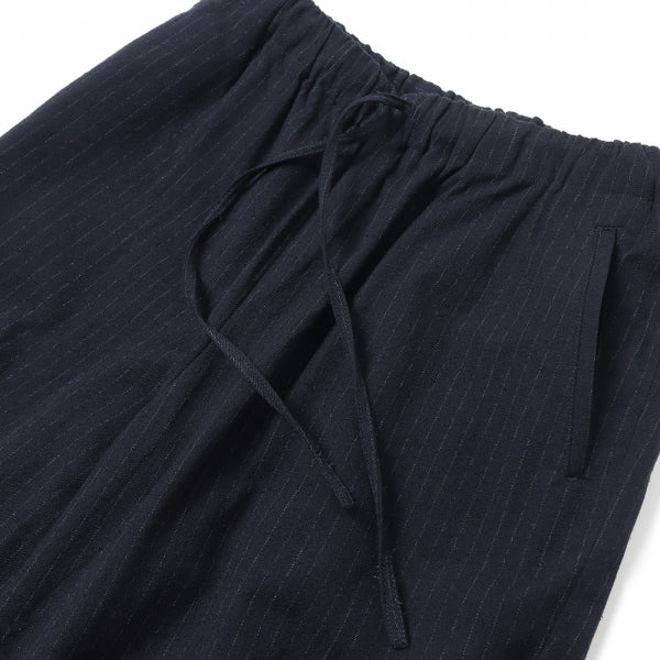 COCOON FIT EASY PANTS WOOL SILK STRIPE