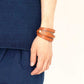 TRIPLE WRAP BRACELET OILED COW LEATHER