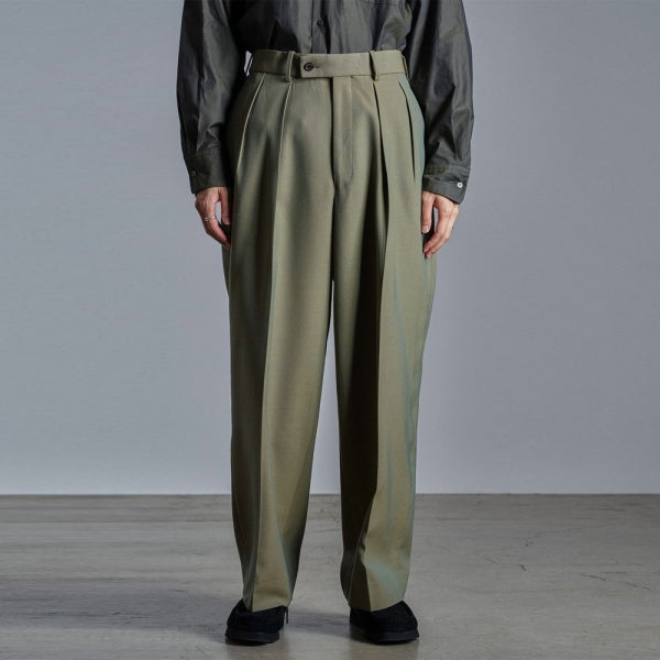 DOUBLE PLEATED TROUSERS ORGANIC WOOL SURVIVALCLOTH
