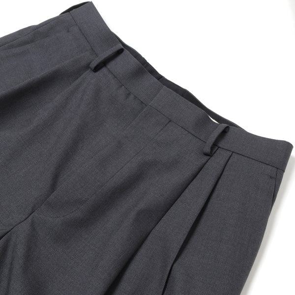 BLUEFACED WOOL WIDE SLACKS