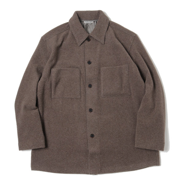 CASHMERE WOOL BRUSHED JERSEY BIG SHIRTS