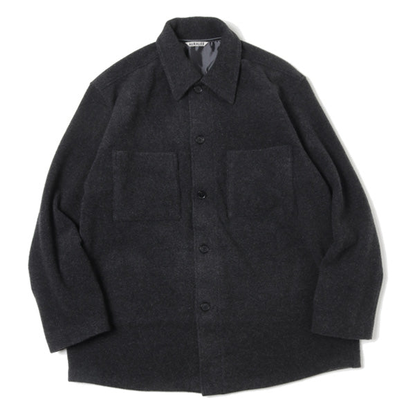 CASHMERE WOOL BRUSHED JERSEY BIG SHIRTS