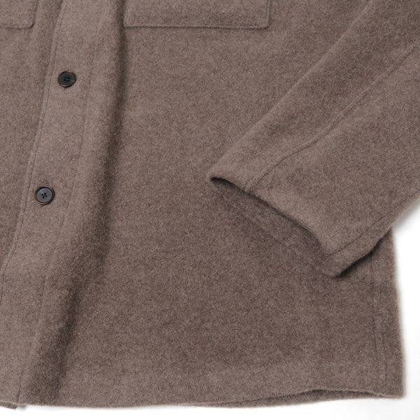 CASHMERE WOOL BRUSHED JERSEY BIG SHIRTS