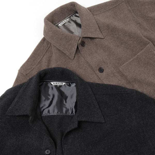 CASHMERE WOOL BRUSHED JERSEY BIG SHIRTS