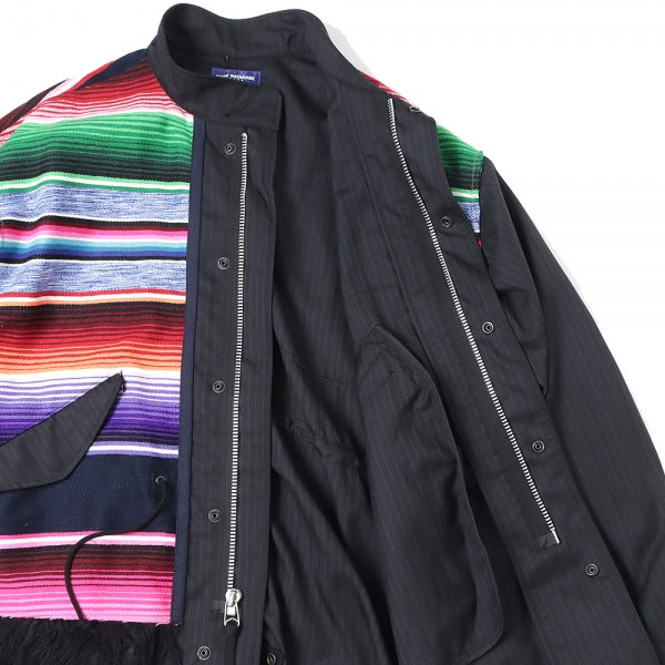 ウールヘリンボーン×メキシカンサラペ Jay Kay Wネーム C002 (WJ