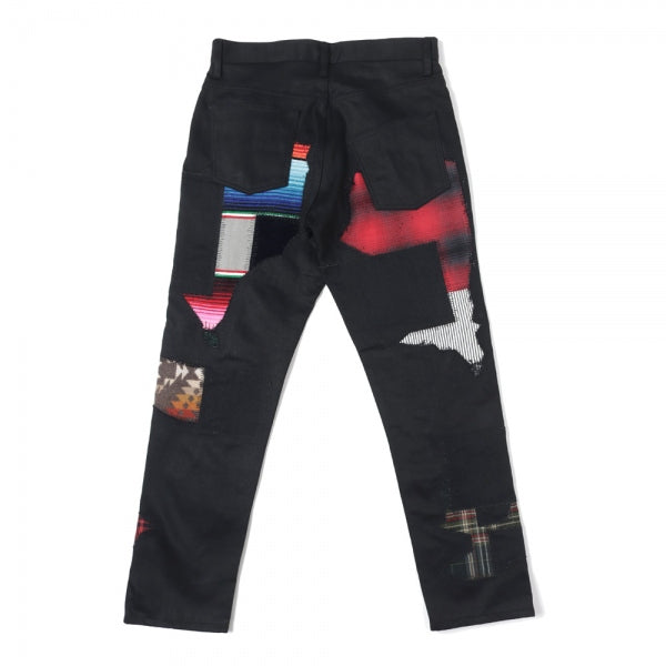 綿セルビッチデニム×多素材MIX PENDLETON Wネーム P012 (WJ-P012