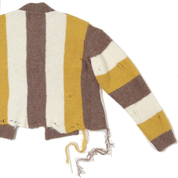 ZIP UP STRIPE CARDIGAN