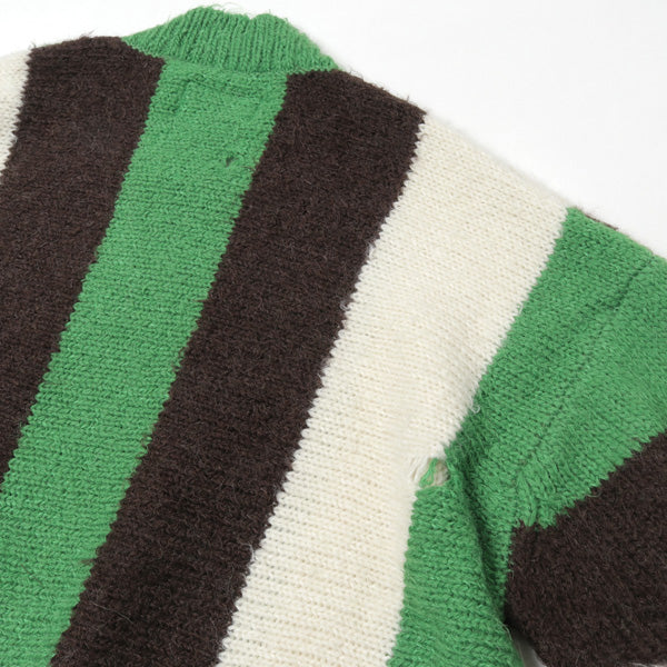 ZIP UP STRIPE CARDIGAN