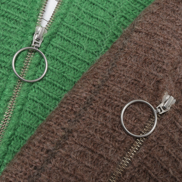 ZIP UP STRIPE CARDIGAN