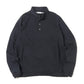 DWELLER HENLEY NECK L/S COTTON SWEAT OVERDYED