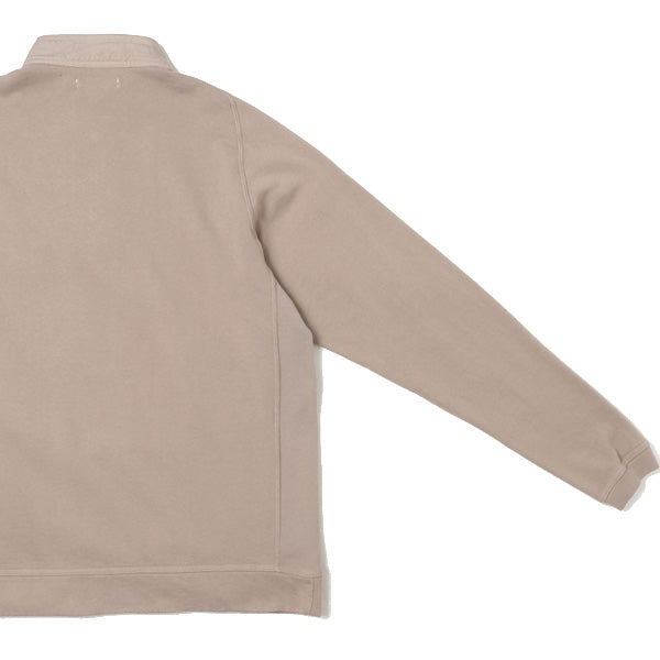 DWELLER HENLEY NECK L/S COTTON SWEAT OVERDYED