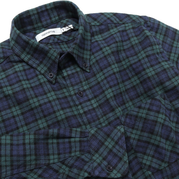 DWELLER B.D. L/S SHIRT COTTON FLANNNEL BLACK WATCH