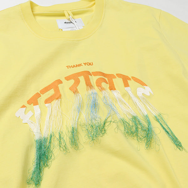 THANK YOU FRINGE EMBROIDERY T-SHIRT