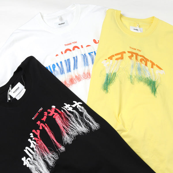 THANK YOU FRINGE EMBROIDERY T-SHIRT