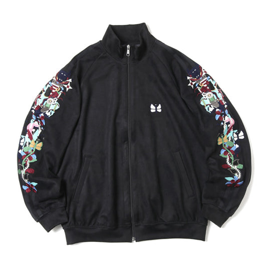 CHAOS EMBROIDERY SUEDE TRACK JACKET