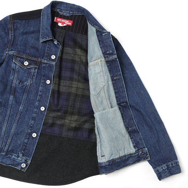 綿デニム×ウールツイルチェック Levi's Wネーム J201 (WF-J201-051